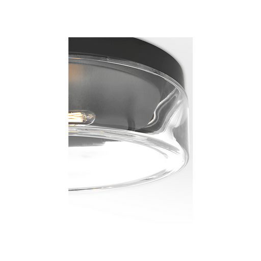 Generation Lighting Rhett 12 Inch Flush Mount Midnight Black Bulb[s] Not Included (GLF1722MBK)