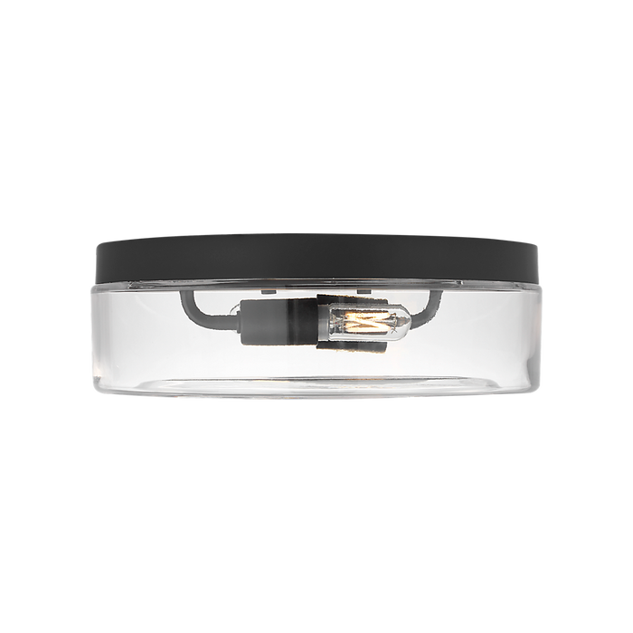 Generation Lighting Rhett 12 Inch Flush Mount Midnight Black Bulb[s] Not Included (GLF1722MBK)
