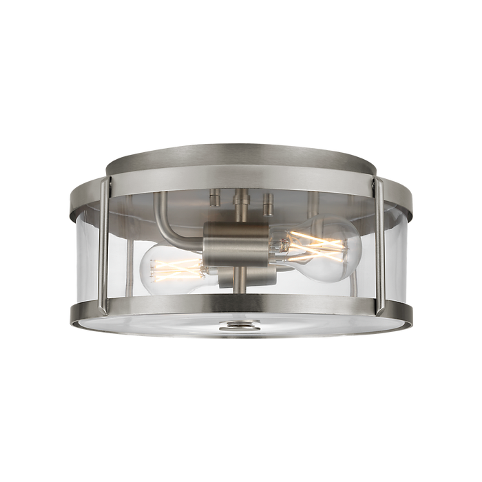 Generation Lighting Lumra 13 Inch Flush Mount Brushed Nickel Bulb[s] Included (GLF1732BNE)