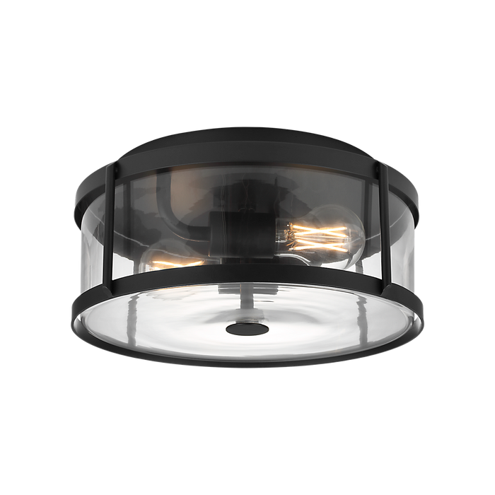 Generation Lighting Lumra 13 Inch Flush Mount Midnight Black Bulb[s] Included (GLF1732MBKE)