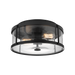 Generation Lighting Lumra 13 Inch Flush Mount Midnight Black Bulb[s] Included (GLF1732MBKE)