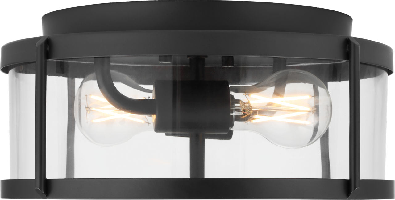 Generation Lighting Lumra 13 Inch Flush Mount Midnight Black Bulb[s] Not Included (GLF1732MBK)