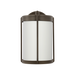 Generation Lighting Luning Small Lantern Antique Bronze with White Aluminum Shade Bulb[s] Included (GLO1091D-ANBZE)