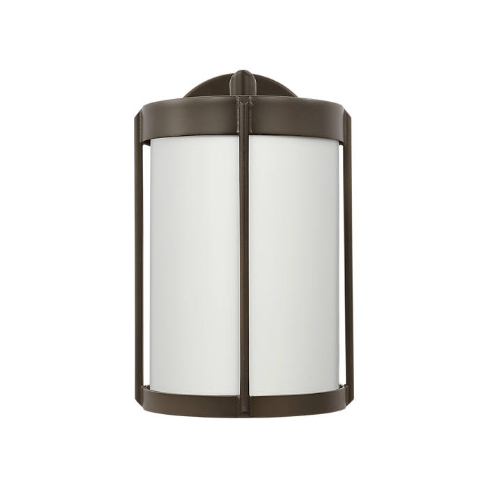 Generation Lighting Luning Small Lantern Antique Bronze with White Aluminum Shade Bulb[s] Not Included (GLO1091D-ANBZ)