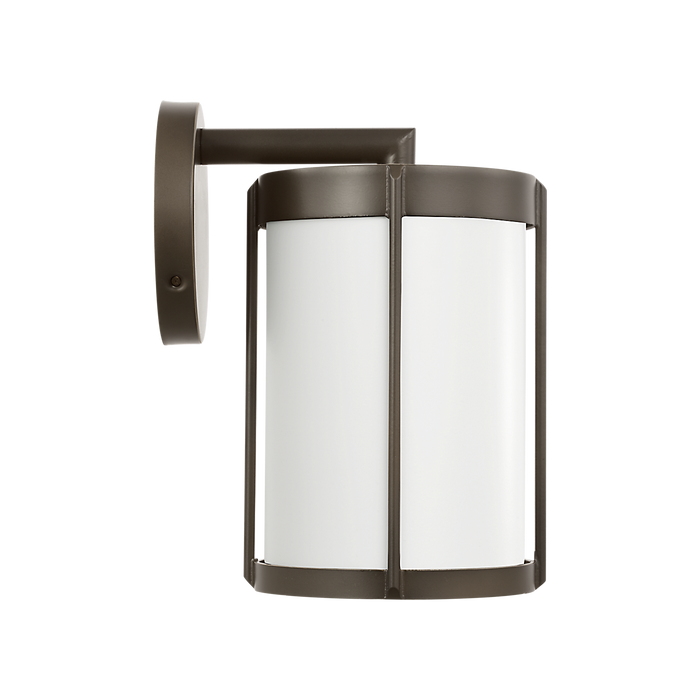 Generation Lighting Luning Small Lantern Antique Bronze with White Aluminum Shade Bulb[s] Not Included (GLO1091D-ANBZ)