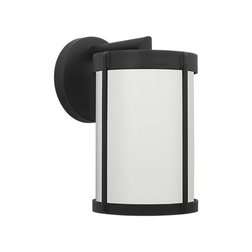 Generation Lighting Luning Small Lantern Textured Black with White Aluminum Shade Bulb[s] Not Included (GLO1091D-TXB)