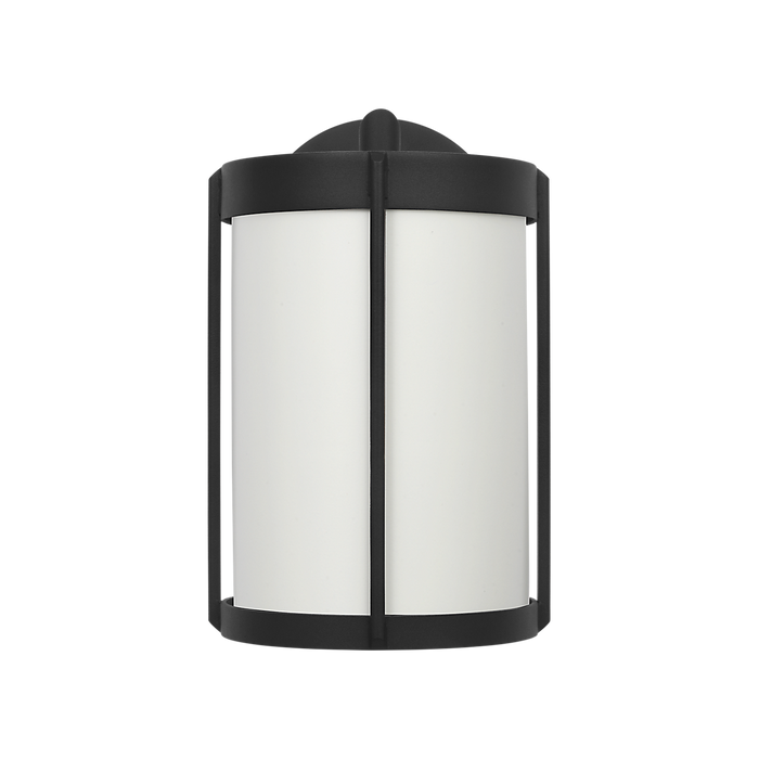 Generation Lighting Luning Small Lantern Textured Black with White Aluminum Shade Bulb[s] Included (GLO1091D-TXBE)