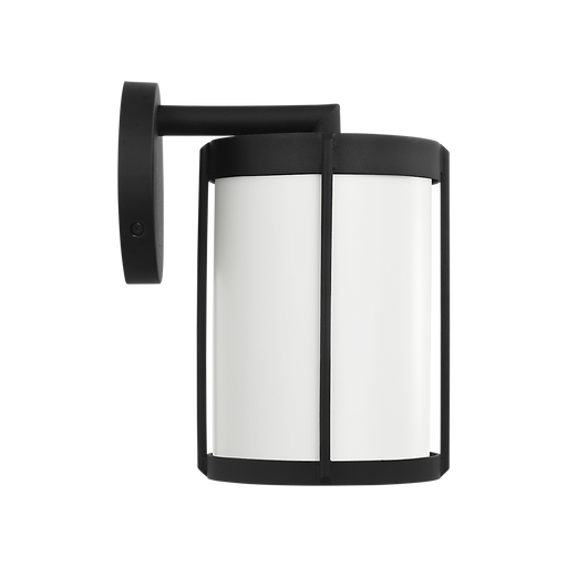 Generation Lighting Luning Small Lantern Textured Black with White Aluminum Shade Bulb[s] Included (GLO1091D-TXBE)