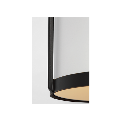Generation Lighting Luning Medium Lantern Antique Bronze with White Aluminum Shade Bulb[s] Included (GLO1101D-ANBZE)