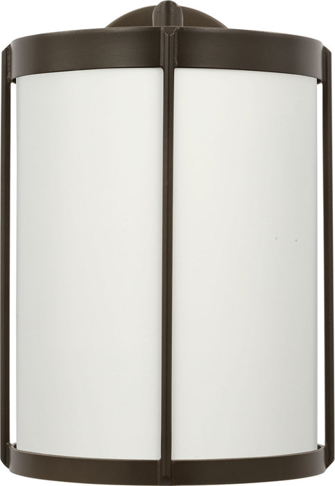 Generation Lighting Luning Medium Lantern Antique Bronze with White Aluminum Shade Bulb[s] Included (GLO1101D-ANBZE)