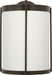 Generation Lighting Luning Medium Lantern Antique Bronze with White Aluminum Shade Bulb[s] Included (GLO1101D-ANBZE)
