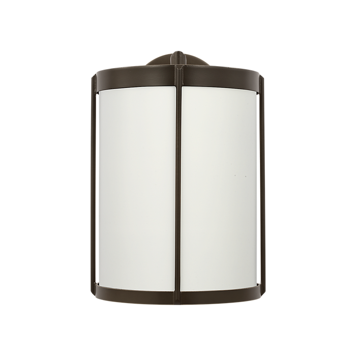 Generation Lighting Luning Medium Lantern Antique Bronze with White Aluminum Shade Bulb[s] Not Included (GLO1101D-ANBZ)