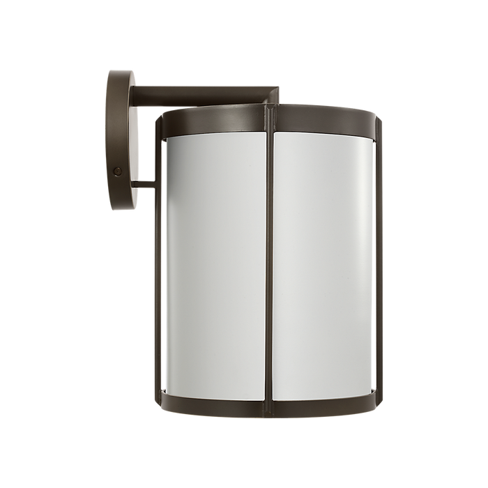 Generation Lighting Luning Medium Lantern Antique Bronze with White Aluminum Shade Bulb[s] Included (GLO1101D-ANBZE)