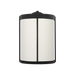 Generation Lighting Luning Medium Lantern Textured Black with White Aluminum Shade Bulb[s] Not Included (GLO1101D-TXB)