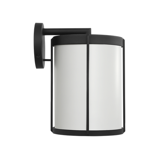 Generation Lighting Luning Medium Lantern Textured Black with White Aluminum Shade Bulb[s] Not Included (GLO1101D-TXB)