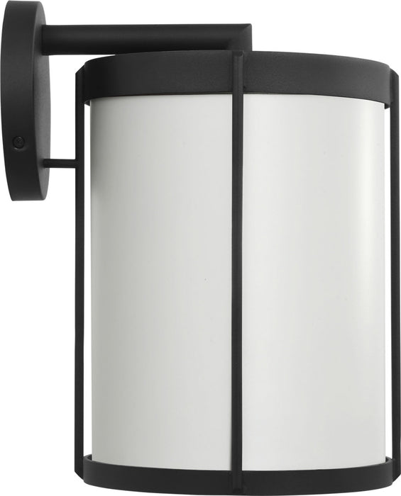 Generation Lighting Luning Medium Lantern Textured Black with White Aluminum Shade Bulb[s] Included (GLO1101D-TXBE)