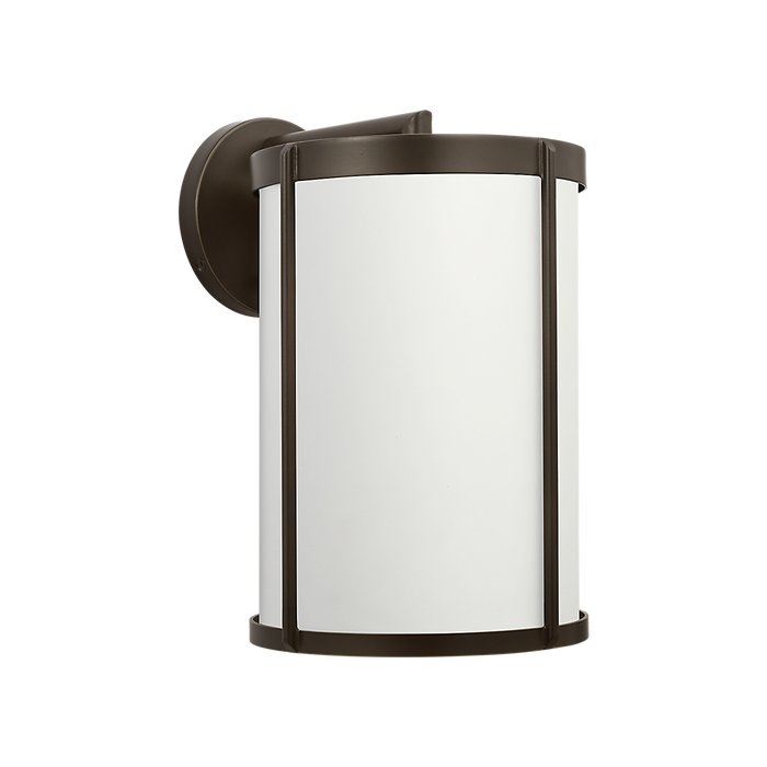 Generation Lighting Luning Large Lantern Antique Bronze with White Aluminum Shade Bulb[s] Included (GLO1111D-ANBZE)