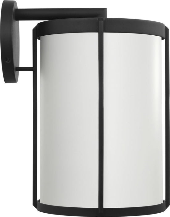 Generation Lighting Luning Large Lantern Textured Black with White Aluminum Shade Bulb[s] Included (GLO1111D-TXBE)