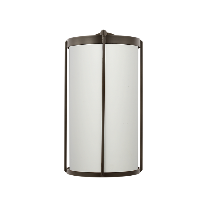 Generation Lighting Luning Extra Large Lantern Antique Bronze with White Aluminum Shade Bulb[s] Included (GLO1121D-ANBZE)