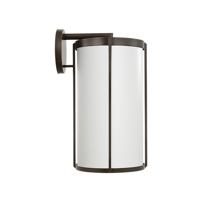 Generation Lighting Luning Extra Large Lantern Antique Bronze with White Aluminum Shade Bulb[s] Included (GLO1121D-ANBZE)