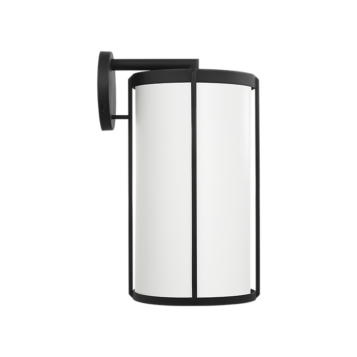 Generation Lighting Luning Extra Large Lantern Textured Black with White Aluminum Shade Bulb[s] Included (GLO1121D-TXBE)