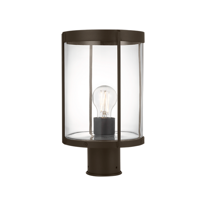 Generation Lighting Luning 13 Inch One-Light Outdoor Post Lantern Antique Bronze with Clear Glass Bulb[s] Included (GLO1741C-ANBZE)
