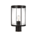Generation Lighting Luning 13 Inch One-Light Outdoor Post Lantern Textured Black with Clear Glass Bulb[s] Included (GLO1741C-TXBE)