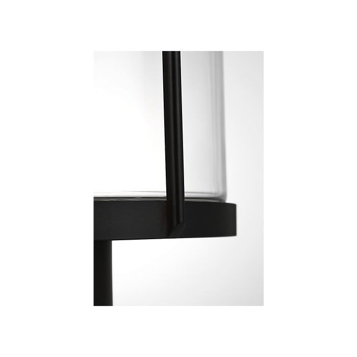 Generation Lighting Luning 13 Inch One-Light Outdoor Post Lantern Textured Black with Clear Glass Bulb[s] Included (GLO1741C-TXBE)