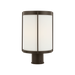 Generation Lighting Luning 13 Inch One-Light Outdoor Post Lantern Antique Bronze with Etched White Glass Bulb[s] Included (GLO1741OE-ANBZE)