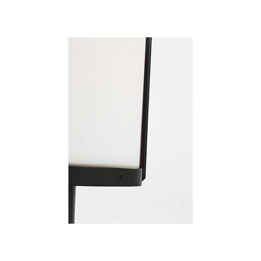 Generation Lighting Luning 13 Inch One-Light Outdoor Post Lantern Textured Black with Etched White Glass Bulb[s] Included (GLO1741OE-TXBE)
