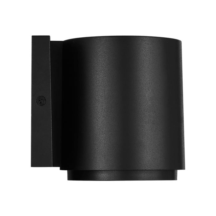 Generation Lighting Huntwick Round Outdoor Wall Textured Black (GLO2101TXB)