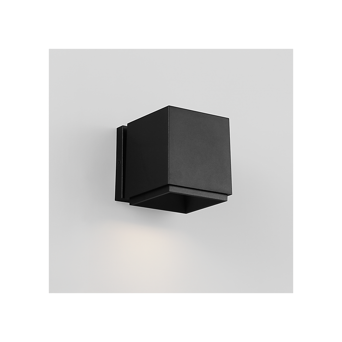 Generation Lighting Huntwick Square Outdoor Wall Textured Black (GLO2111TXB)