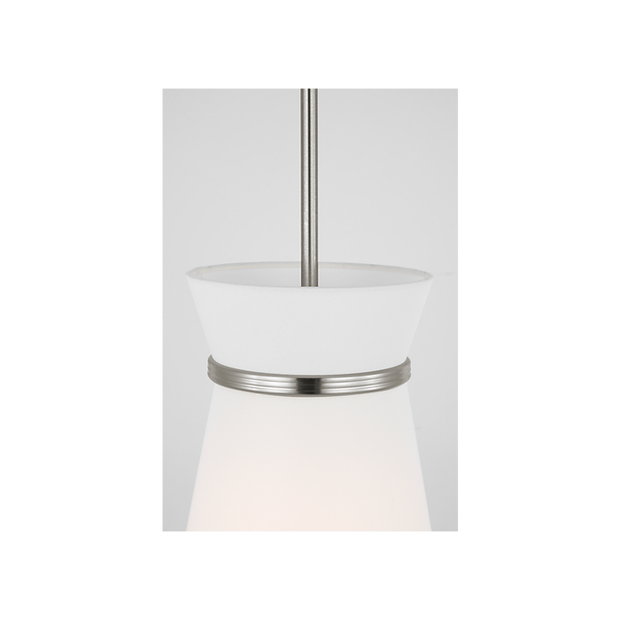 Generation Lighting Fynn One-Light Pendant Brushed Nickel Bulb[s] Included (GLP1751BNE)
