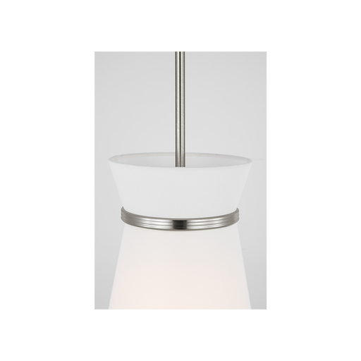 Generation Lighting Fynn One-Light Pendant Brushed Nickel Bulb[s] Not Included (GLP1751BN)