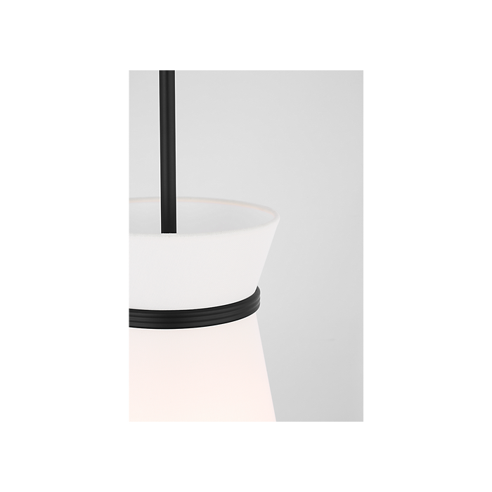 Generation Lighting Fynn One-Light Pendant Midnight Black Bulb[s] Not Included (GLP1751MBK)