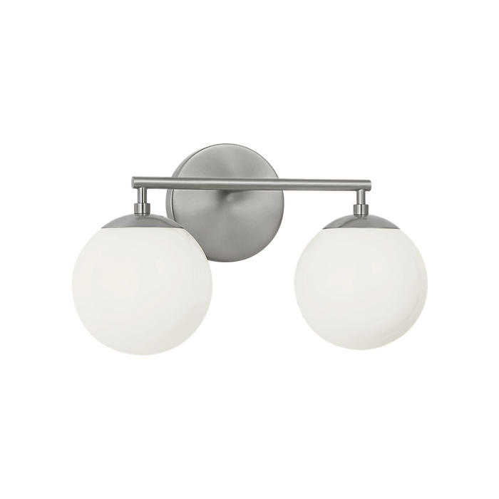 Generation Lighting Nube Two-Light Vanity Brushed Nickel Bulb[s] Included (GLV1842BNE)