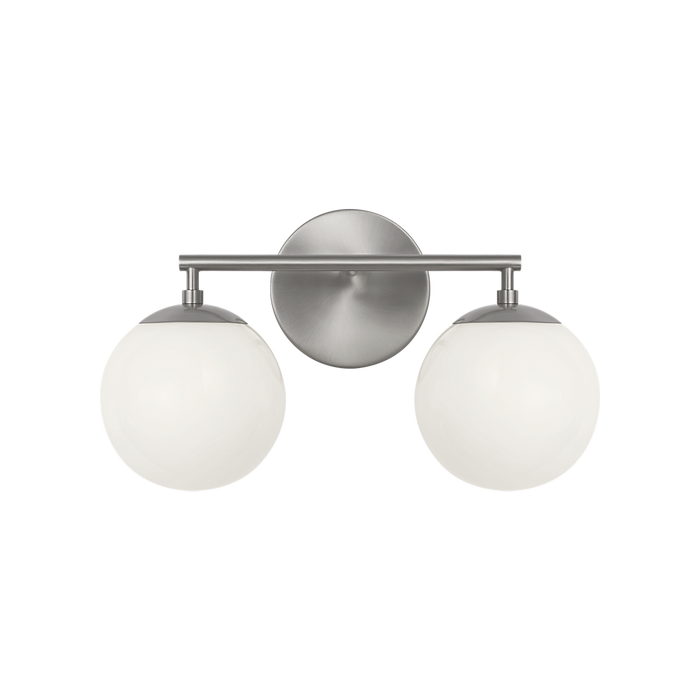 Generation Lighting Nube Two-Light Vanity Brushed Nickel Bulb[s] Included (GLV1842BNE)