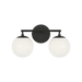 Generation Lighting Nube Two-Light Vanity Midnight Black Bulb[s] Included (GLV1842MBKE)