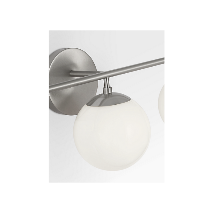 Generation Lighting Nube Three-Light Vanity Brushed Nickel Bulb[s] Included (GLV1853BNE)