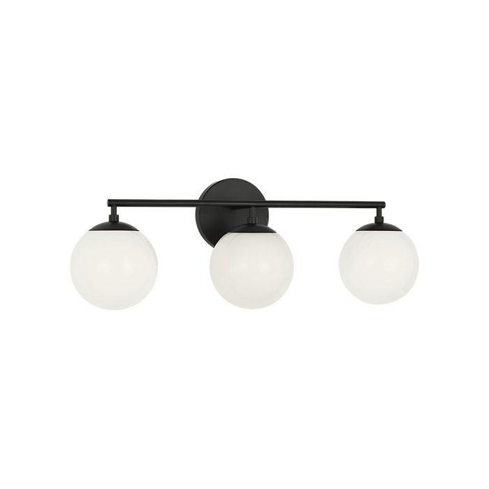 Generation Lighting Nube Three-Light Vanity Midnight Black Bulb[s] Included (GLV1853MBKE)