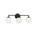 Generation Lighting Nube Three-Light Vanity Midnight Black Bulb[s] Included (GLV1853MBKE)