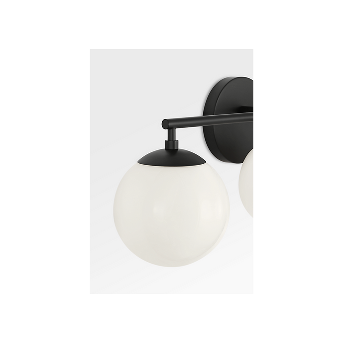 Generation Lighting Nube Three-Light Vanity Midnight Black Bulb[s] Included (GLV1853MBKE)
