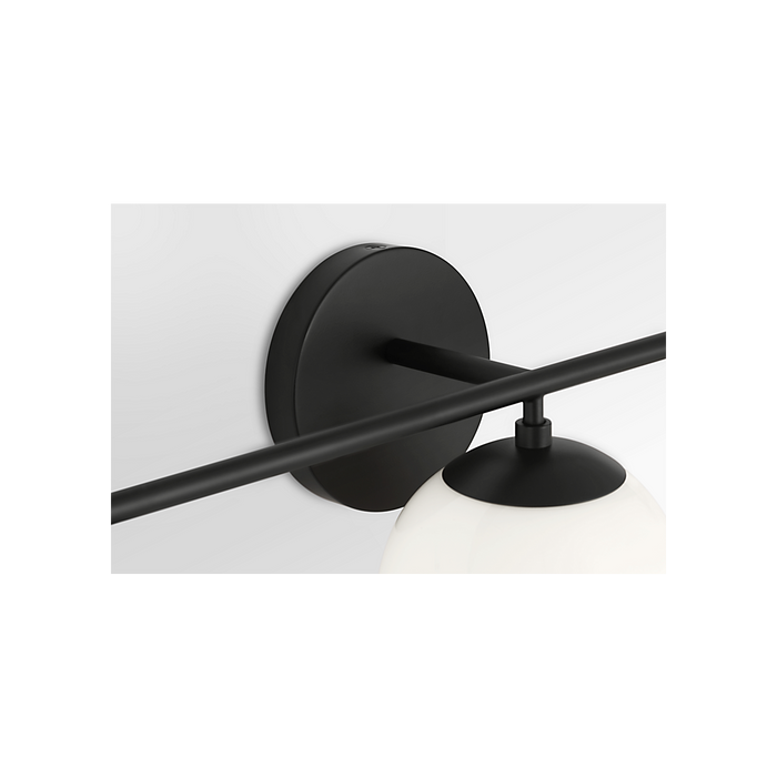 Generation Lighting Nube Three-Light Vanity Midnight Black Bulb[s] Included (GLV1853MBKE)