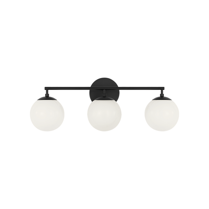 Generation Lighting Nube Three-Light Vanity Midnight Black Bulb[s] Included (GLV1853MBKE)