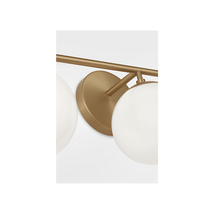 Generation Lighting Nube Three-Light Vanity Satin Brass Bulb[s] Included (GLV1853SBE)
