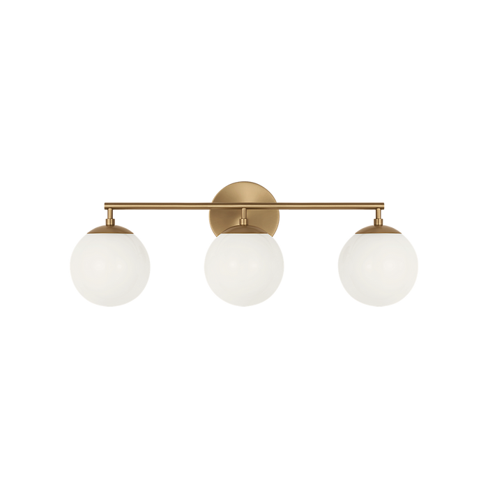 Generation Lighting Nube Three-Light Vanity Satin Brass Bulb[s] Included (GLV1853SBE)
