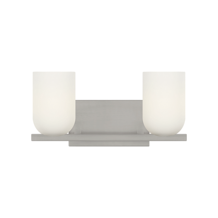 Generation Lighting Neblina Two-Light Vanity Brushed Nickel Bulb[s] Included (GLV1962BNE)