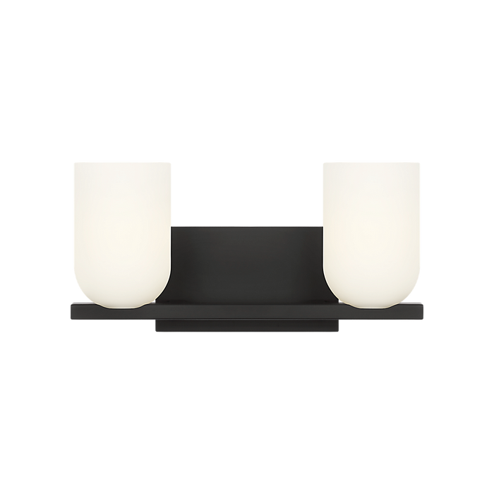 Generation Lighting Neblina Two-Light Vanity Midnight Black Bulb[s] Included (GLV1962MBKE)