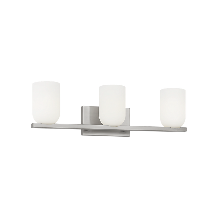Generation Lighting Neblina Three-Light Vanity Brushed Nickel Bulb[s] Not Included (GLV1973BN)