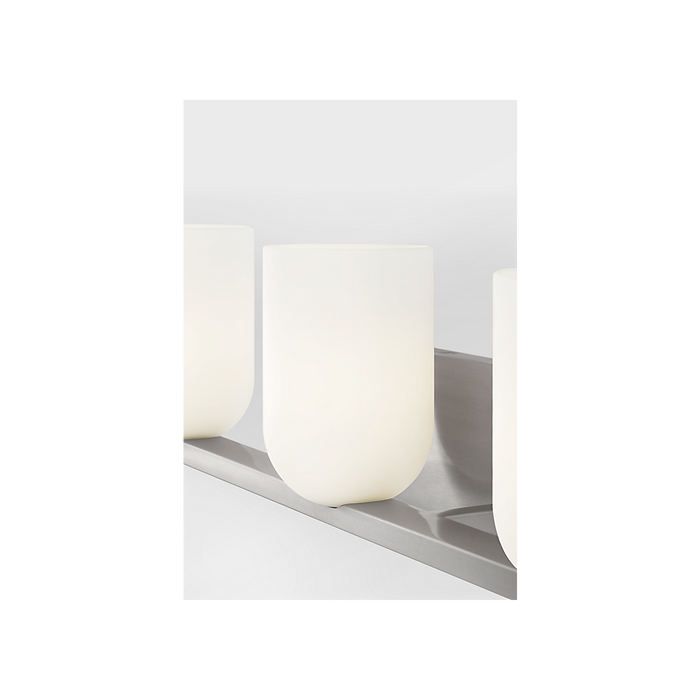 Generation Lighting Neblina Three-Light Vanity Brushed Nickel Bulb[s] Not Included (GLV1973BN)
